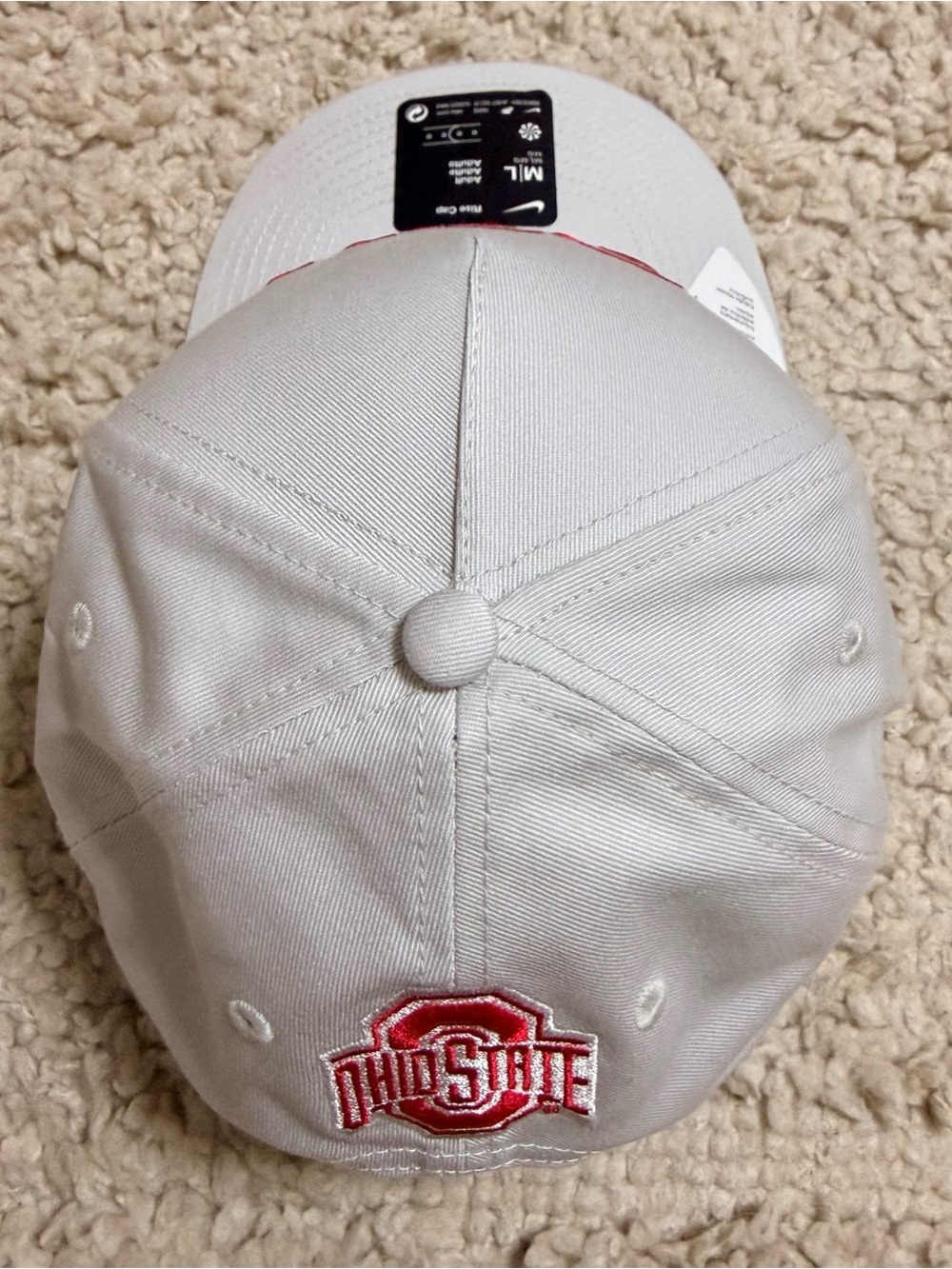 Nike Adult Ohio State Buckeyes Photon Dust 'Engineered For' Adjustable Hat M/L - Picture 5 of 8